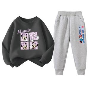 Повседневная спортивная одежда для детей 3-7 лет Disney, черный/серый