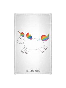 Mr. & Mrs. Panda Полотенце с изображением единорога без надписи, белого цвета