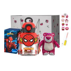 Пластиковые стаканчики Lotso Disney, Spider-Man Spin and Fun Straw Water Cup+Shopping Bag+Large Doll (Includes Cup Brush+Straw Brush+Stickers)