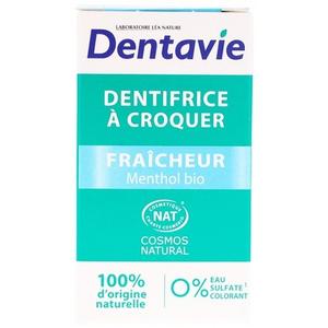 Жевательная зубная паста Dentavie Fresh Menthol Organic, 60 таблеток Markenlos