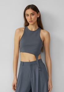 Топ By Vanessa Mai | Ripptop mit Schnallendetail QS, антрацит
