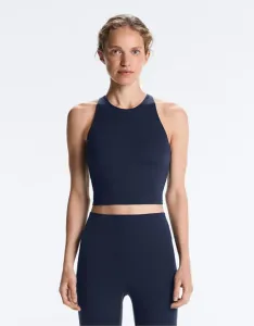 Темно-синяя майка с ремешками и чашками OYSHO Comfortlux