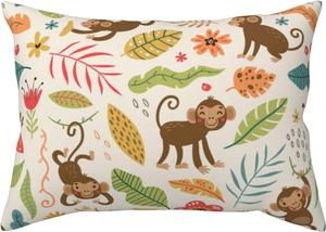 Pevtufa Чехол на подушку с принтом "Обезьяны в джунглях" с застежкой конверт Monkeys in the Jungle