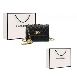 CinvaiKrose Сумка через плечо, Diamond Pattern Black