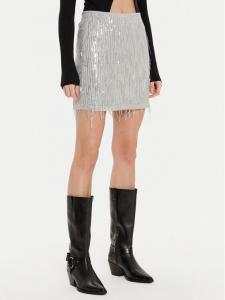 Мини-юбка slim fit Spacy 15305742 Only, серебряный