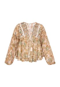 Блуза usha FESTIVAL Folklore, кремовый/коричневый