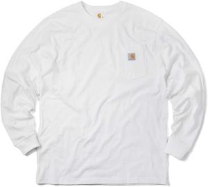 Мужская футболка с длинным рукавом CARHART WORKER POCKET LS T-SHIRTS, темно-синяя K126 Carhartt
