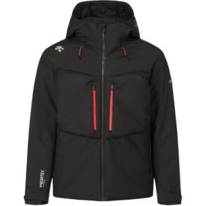 Мужская пуховая куртка с капюшоном, средней высоты Descente, черный