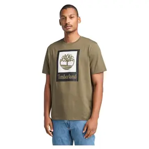 Футболка с коротким рукавом Timberland Stack Logo Colored, зеленый