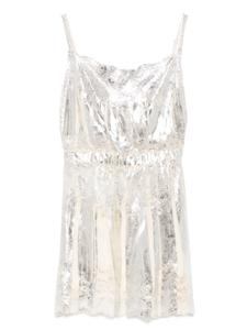 Топ Rabanne metallic-finish top, нейтральный