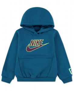 Детская толстовка с длинными рукавами Glow with Me Sportswear для мальчиков 4-7 лет Nike, Blue/Green Abyss