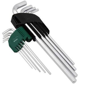 Набор специальных длинных шестигранных ключей Shida из 9 предметов из хромованадиевой стали 09103A [Корпоративная настройка] SATA