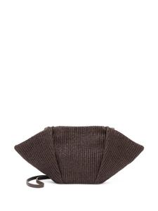 Brunello Cucinelli плетеный клатч, коричневый