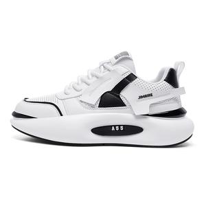 King Jinmai Дышащие низкие повседневные кроссовки мужские бело-черные, цвет White Black