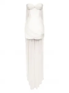 Платье мини с драпировкой Post Meridiem, белый
