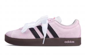 Adidas Neo Кроссовки для скейтбординга VL Court Lifestyle, устойчивые к истиранию, с низким верхом, розовые, унисекс