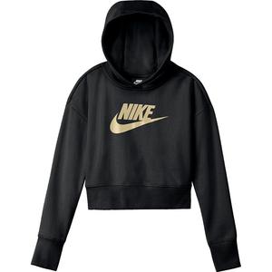 Club ft crop hoodie hbr Nike, черный