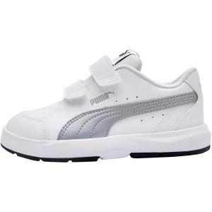 Классические устойчивые к истиранию низкие детские скейтерские кроссовки Kids' PUMA, серебряный/белый