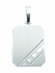 Adeliás Женский кулон из серебра 925 пробы с гравированной пластиной