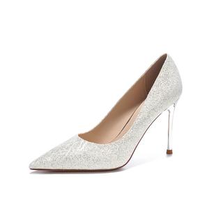 Lanza Серебряные туфли на шпильке для женщин, цвет Silver