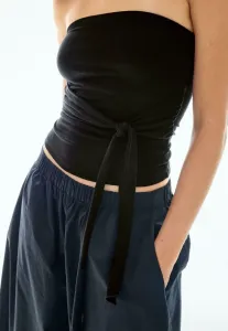 Топ-Бандо с завязками Bershka, Black