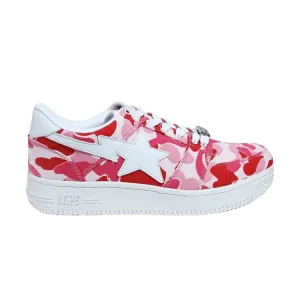 Кроссовки BAPE Bapesta Low Pink ABC Camo, розовый