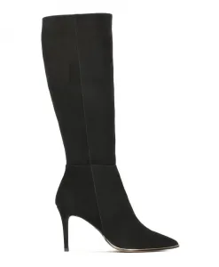 Сапоги из нубука с острыми носами Kazar, черный