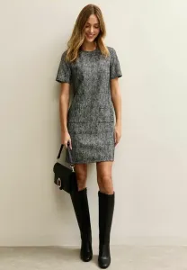 Платье-Мини из трикотажа с абстрактным узором New Look, Light Grey