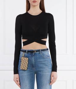 Свитер Elisabetta Franchi Cropped Fit, черный
