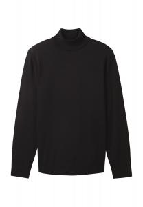 Свитер с высоким воротником для мужчин TOM TAILOR, черный
