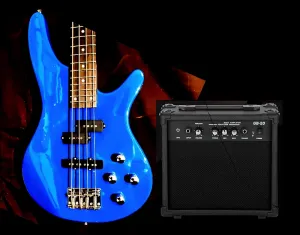 Unmarked "Eye Buzz" Bass White +Усилитель! Не помеченный электрический бас-гитара "EyeBuzz" S Style + гриф из палисандра + кабель!