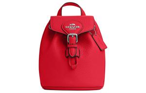 COACH Мягкий кожаный рюкзак малый женский красный