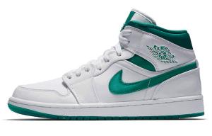 Кроссовки Jordan 1 Mid White Mystic Green
