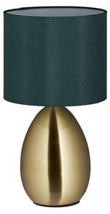 Настольная лампа Relaxdays Metall & Stoff, латунь - темно-зеленый - золотой