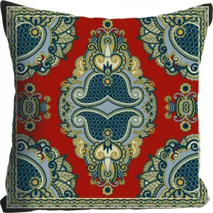 Королева декоративная подушка "Орнамент", чехол на подушку без наполнения, 1 шт Queence 40х40 см, цвет bunt + bedruckt