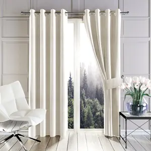 Штора велюровая Moradi на люверсах, светло-бежевая, 140x250 см (140 x 250 [см]) Wisan