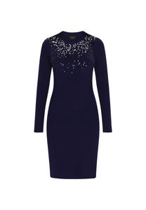Вязаное платье faina, темно-синий