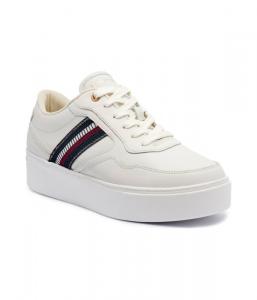 Кроссовки кожаные Tommy Hilfiger, экрю