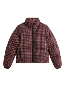 Клетчатая куртка на молнии Woolrich, красный