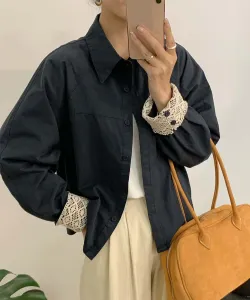 Хлопковая рубашка с кружевной отделкой Aimoha - Select -, цвет Navy