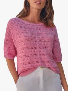 Топ из ажурной вязки Pure Collection, Dusky Pink