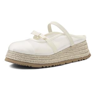 Женские тапочки с закрытым носком, устойчивые к истиранию, бесшумные Su Yanjiao, Ecru