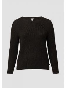 Вязаный свитер цвета 89W0_темно-коричневый QS