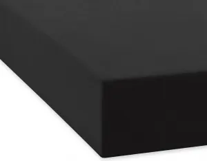 Простыня на резинке Dream Sleep Fine Flannel 100x220 см, черная Traumschlaf