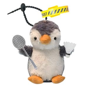 Кукла котенок, играющий в бадминтон, плюшевый брелок, высота 10,5 см/9 см AIZIYUO