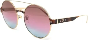 Солнцезащитные очки MCM 124 S 728, золотисто-коричневые, розово-лазурные, Gold Brown Rose Azure