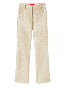 La DoubleJ жаккардовые брюки с цветочным узором, нейтральный