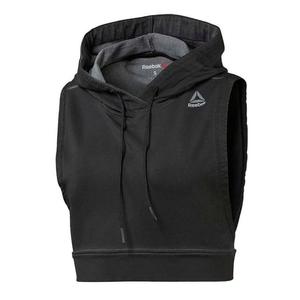 Женский тренировочный жилет с капюшоном «Боевая слава» br0325 Reebok, черный