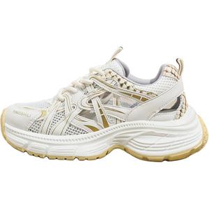 Устойчивые к истиранию, дышащие, влагоотводящие, низкие, массивные кроссовки для женщин QINGZHUHU, Yellow