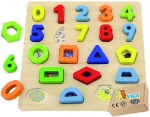 Манипулятивная доска ЦИФРЫ СОРТИРОВКА чисел 18м+ viga Сенсорные игрушки Монтессори PakaNiemowlaka